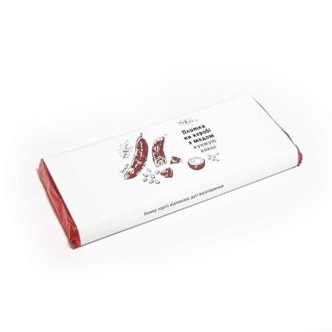 Плитка на керобі з медом, 50г (Кунжут-Кокос) Плитка на керобі з медом, 50г (Кунжут-Кокос)