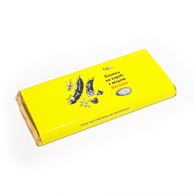 Плитка на керобі з медом, 50г (Мигдаль)